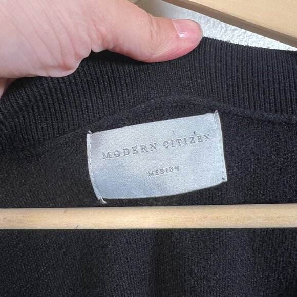 Modern Citizen Brea Off the Shoulder Midi Sweater Dress Size Medium Black Career - Picture 6 of 12